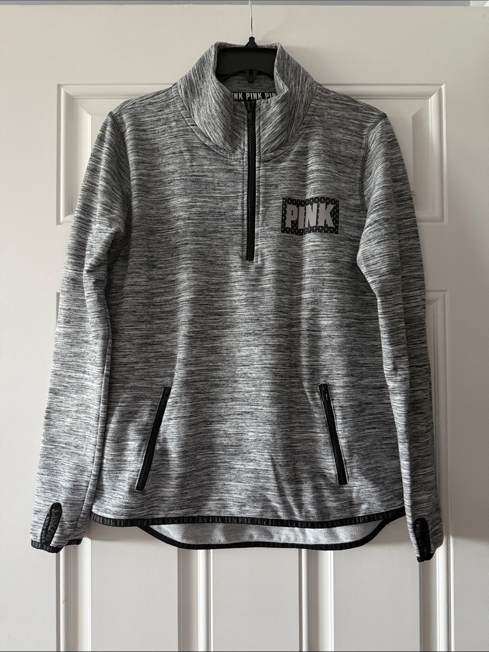 Victoria's Secret PINK Heather Gray Logo Pullover